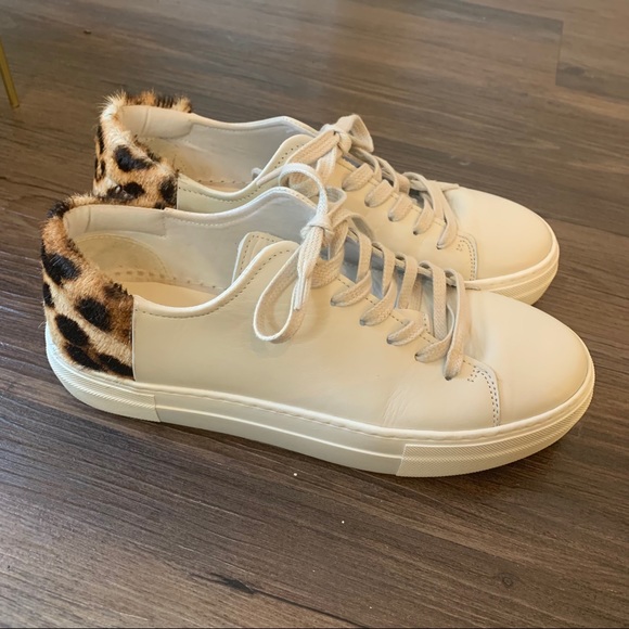 ABLE Emmy White and leopard calf hair sneaker - Picture 7 of 13